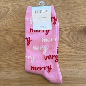 J. Crew Merry Pink and Red Socks